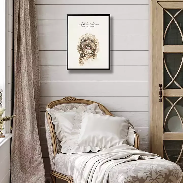 Watercolor Goldendoodle Quote Framed Art Print