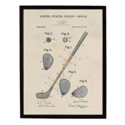 Watercolor Golf Club Framed Art Print