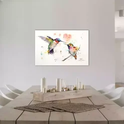 Watercolor Hummingbird Canvas Art Print, 26x18 in.