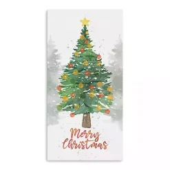 Watercolor Merry Christmas Canvas Print, 10x20 in.