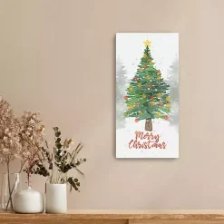 Watercolor Merry Christmas Canvas Print, 10x20 in.