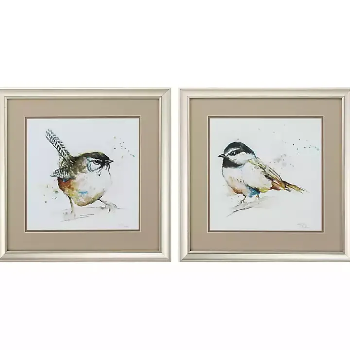 Watercolor Mountain Framed Art Prints, Set of 2