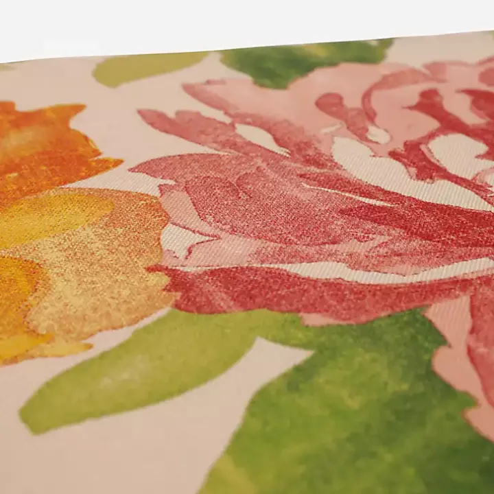 Watercolor Primrose Lumbar Pillows, Set of 2