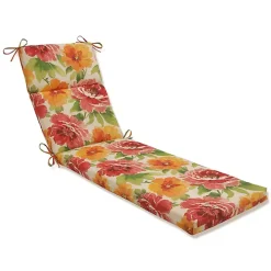 Watercolor Primrose Outdoor Chaise Cushion