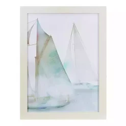 Watercolor Sailboats Framed Art Prints, Set of 2