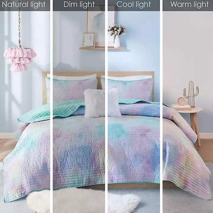 Watercolor Tie-Dye 3-pc. Twin/Twin XL Quilt Set