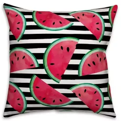 Watercolor Watermelon Outdoor Pillow