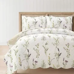 Watercolor Wildflower 3-pc. Full/Queen Quilt Set