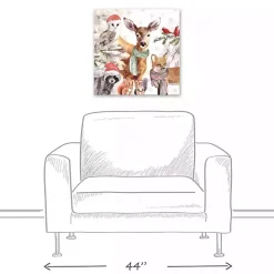 Watercolor Woodland Creatures Canvas Art Print