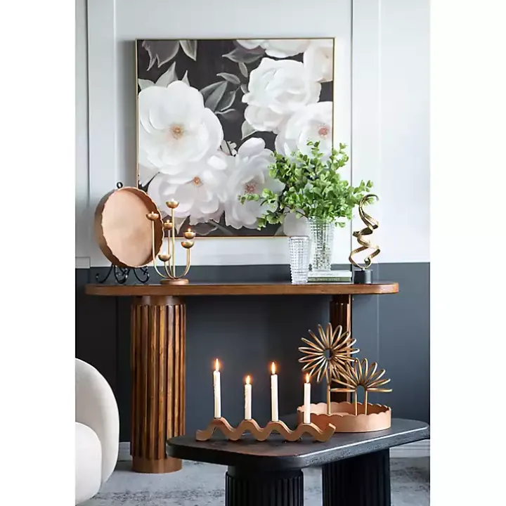 Wavy Wood Taper Candle Runner