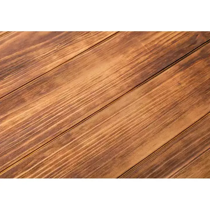 Weather Fir Wood and Hairpin Legs Accent Table