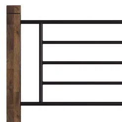 Weathered Brown Farmhouse Queen Bed