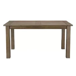Weathered Brown Pine Wood Dining Table