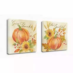 Welcome Fall Canvas Art Prints, Set of 2