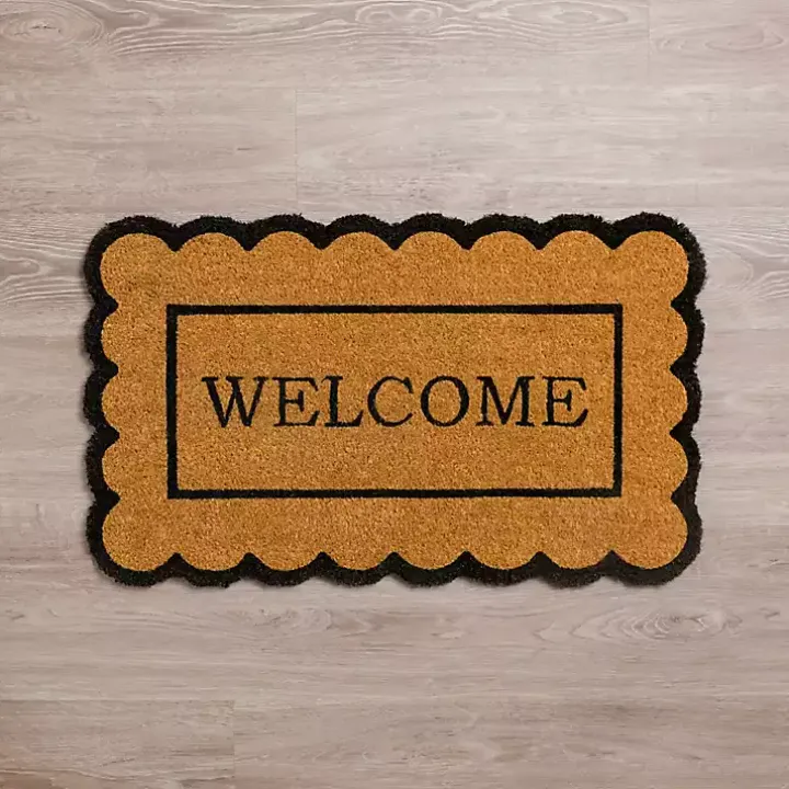 Welcome Scalloped Edge Doormat