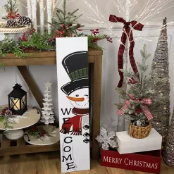 Welcome Snowman Christmas Porch Board