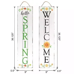 Welcome Spring Double Sided Porch Sign