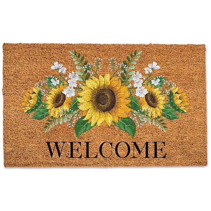 Welcome Sunflower Mix Doormat