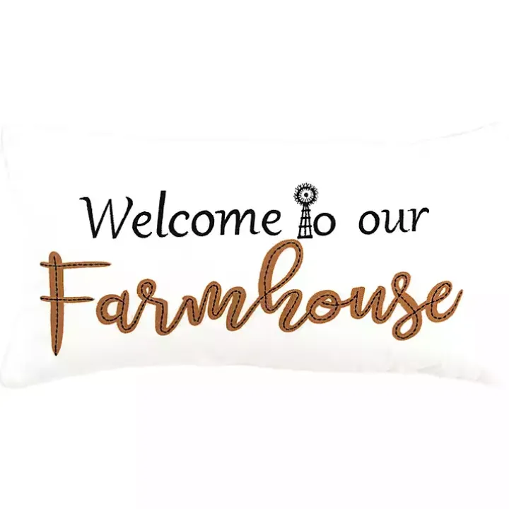 Welcome to Our Farmhouse Lumbar Pillow