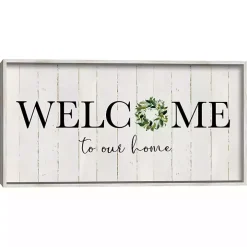 Welcome To Our Home Wreath Wall Plaque