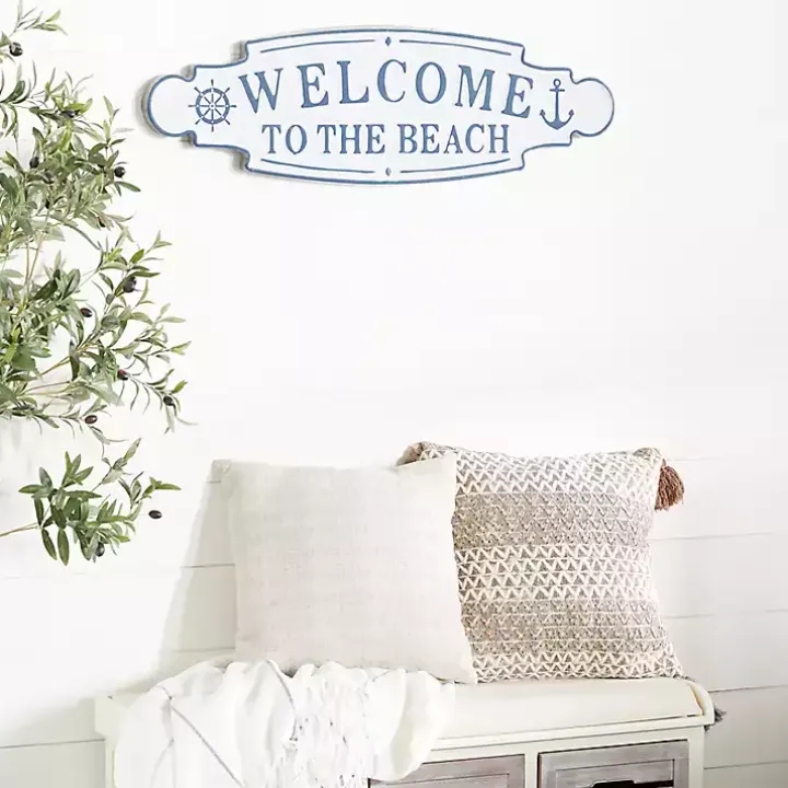 Welcome To The Beach Metal Wall Plaque
