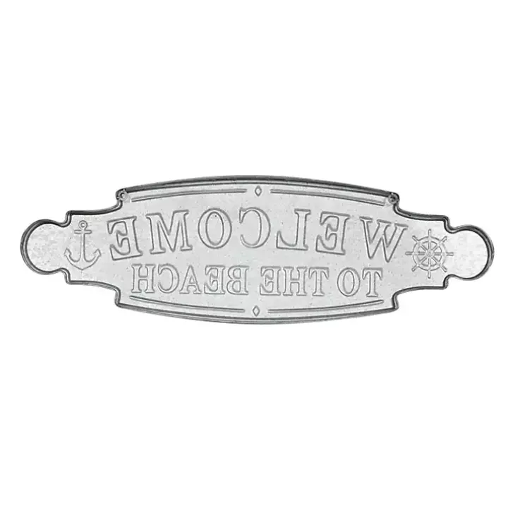 Welcome To The Beach Metal Wall Plaque