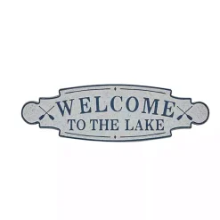 Welcome To The Lake Metal Wall Plaque