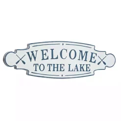 Welcome To The Lake Metal Wall Plaque