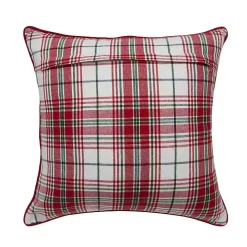Welcome to the North Pole Plaid Pillow
