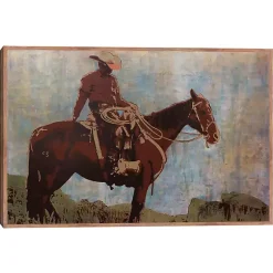 Western Moment Framed Canvas Art Print