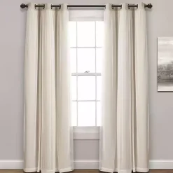 Wheat Curtain Panel Set with Overlay, 95 in.