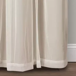 Wheat Curtain Panel Set with Overlay, 108 in.