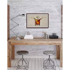 Whiskey Splash Framed Wall Art