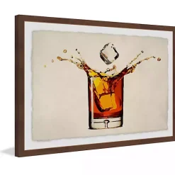 Whiskey Splash Framed Wall Art