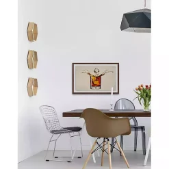 Whiskey Splash Framed Wall Art