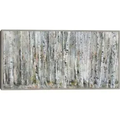 Whispering Birch Framed Canvas Art Print