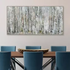 Whispering Birch Framed Canvas Art Print