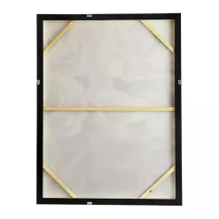 White & Gray Garden Flowers Framed Canvas Print