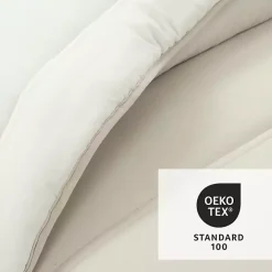 White & Tan Reversible 3-pc. King Comforter Set