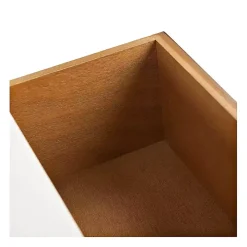 White and Brown Herringbone Console Table