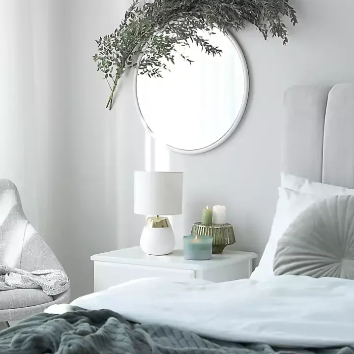 White and Metallic Gold 4-Touch Table Lamp