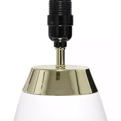 White and Metallic Gold 4-Touch Table Lamp