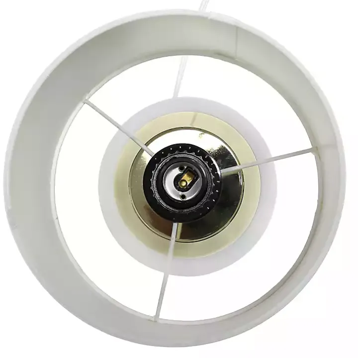 White and Metallic Gold 4-Touch Table Lamp