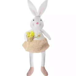 White and Pink Easter Bunny Plush