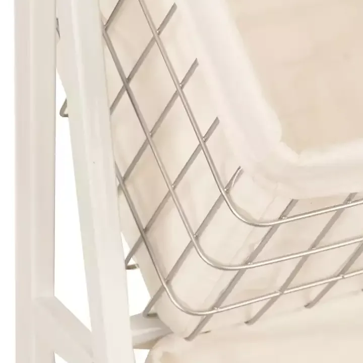 White and Silver Basket Tower