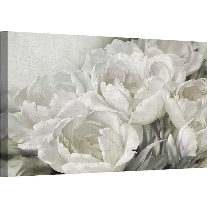 White Angelique Tulips Canvas Art Print, 40x30 in.
