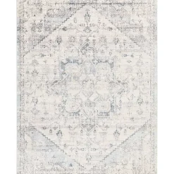 White Anita Distressed Area Rug, 7x10
