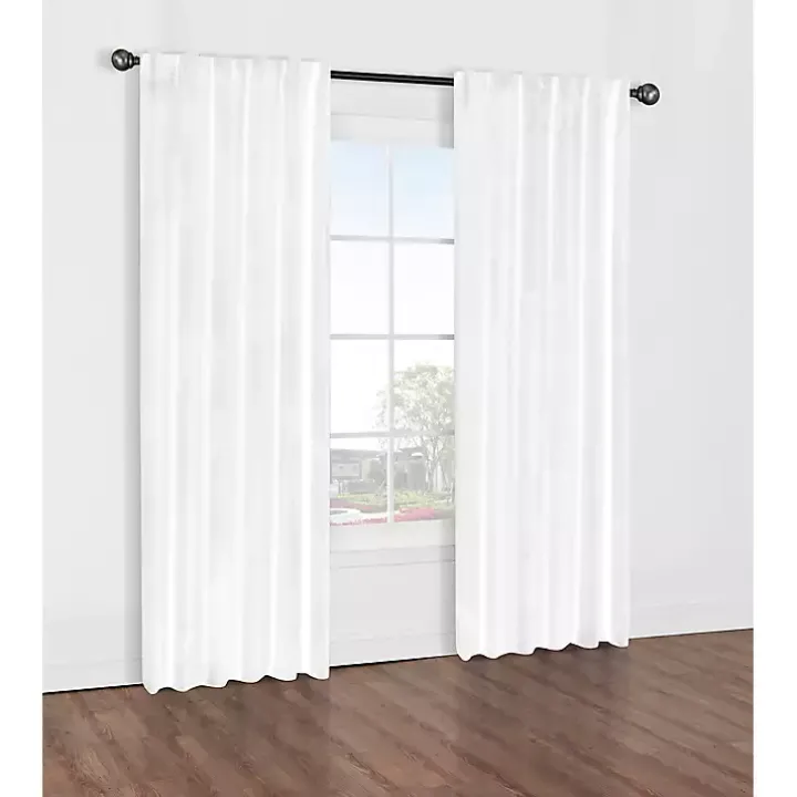 White Baxter Blackout Curtain Panel, 84 in.
