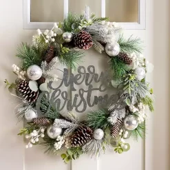 White Berry Merry Christmas Wreath