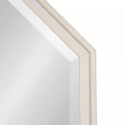 White Beveled Octagon Wall Mirror